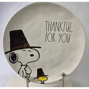Rae Dunn x Peanuts Snoopy Woodstock Pilgrim 'THANKFUL FOR YOU' 11" Platter -NEW!